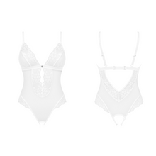 Charger l'image dans la galerie, Sensualité et audace pour ce magnifique body fendu entre les jambes de la marque Obsessive, disponible sur notre sexshop en ligne De Hot en Bas.