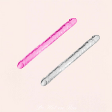 Charger l'image dans la galerie, Choisissez votre gode double dong Pure Jelly translucide de couleur rose ou blanc transparent.