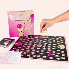 Charger l'image dans la galerie, Ce jeu érotique est composé d'un plateau, de deux pions et de plusieurs cartes test.