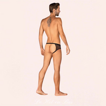 Charger l'image dans la galerie, Le slip ouvert jockstrap est fabriqué avec du tissu à motif géométrique pour un look irrésistible.