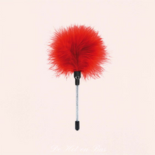 Charger l'image dans la galerie, Vente petit plumeau de caresses avec de jolies petites plumes rouges toutes douces.