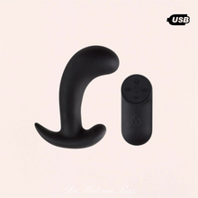 Charger l'image dans la galerie, Le stimulateur de prostate Prostatic Vibrator en silicone noir de la marque Virgite.