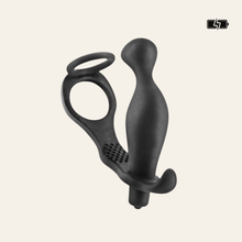 Charger l'image dans la galerie, Stimulateur de prostate Toy de Blue Junker, jouet érotique cockring noir pour homme et couple.