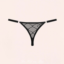 Charger l'image dans la galerie, Le string noir avec doublure beige pour homme est vendu sur notre loveshop en ligne au meilleur prix.