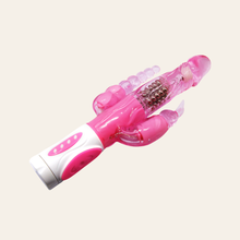 Charger l'image dans la galerie, Ce vibromasseur rabbit rotative triple stimulation Pretty Bunny disponible à petit prix sur notre loveshop en ligne.