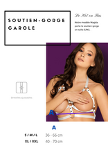 Charger l'image dans la galerie, Soutien-gorge harnais blanc de la collection Carole disponible en différentes tailles.