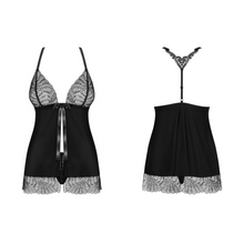 Charger l'image dans la galerie, Babydoll 2 pcs dentelle noire - Charline
