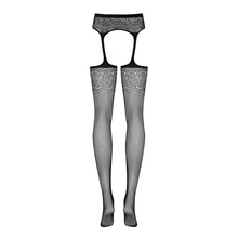 Charger l'image dans la galerie, Les bas jarretelles à motif floral de la collection Anna sont disponible en vente sur notre site à petit prix.