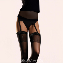 Charger l'image dans la galerie, Magnifiques bas noirs 20 deniers résistants pour vos journées et soirées, disponible sur notre loveshop en ligne.
