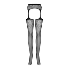Charger l'image dans la galerie, Les bas jarretelles en nylon de couleur noir sont résistant pour une durée de vie optimal.