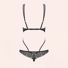 Charger l'image dans la galerie, Magnifique body sexy noir en dentelle pour femme.