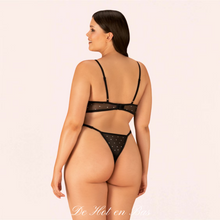 Charger l'image dans la galerie, Le body Tienesy de couleur noir et rouge dispose d'un maxi noeud rouge en tissu satin pour un look très excitant.