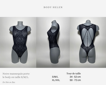 Charger l'image dans la galerie, Body élastique résille dos nu, disponible en plusieurs tailles pour convenir parfaitement à toutes les femmes.
