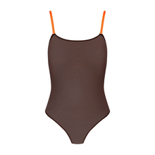 Charger l'image dans la galerie, Magnifique body de couleur orange et marron en tulle confortable.