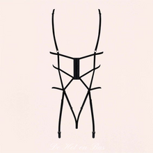 Charger l'image dans la galerie, Ce body de la collection Badossa est fabriqué à partir de lanières fines noires pour un style totalement irrésistible, votre partenaire sera fou de vous !