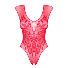 Charger l'image dans la galerie, Le beau body rouge ouvert à l'entrejambe pour un coté très sexy pour femme de la marque Obsessive