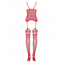 Charger l'image dans la galerie, Magnifique bodystocking femme de couleur rouge passion