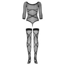 Charger l'image dans la galerie, Achat bodystocking deux pièces pour femme de la collection Rera, disponible sur notre site en ligne.
