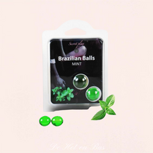 Charger l'image dans la galerie, Achat boules d'huile de massage à base d'huile de coco pour couple aromatisé saveur menthe.