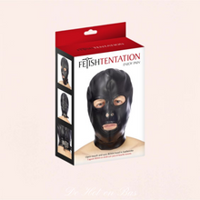 Charger l'image dans la galerie, Cagoule de la marque Fetish Tentation avec les yeux, bouche et deux petits trous au niveau du nez pour une bonne respiration.
