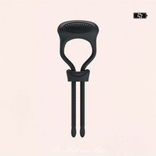 Charger l'image dans la galerie, Cockring vibrant réglable noir en silicone noir de haute qualité réutilisable pour homme.