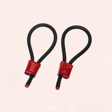 Charger l'image dans la galerie, Lot de deux cockrings à impulsion noir et rouge de la marque Electrastim.
