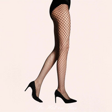 Charger l'image dans la galerie, Collant sexy grande maille en résille noir de la collection Fiore, disponible sur notre love shop bordelais.
