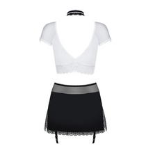 Charger l'image dans la galerie, Le top blanc du costume Secrétaire est fabriqué à partir d'un tissu très confortable et élastique pour un ajustement parfait.