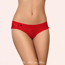 Charger l'image dans la galerie, Culotte en tissu élastique rouge pour femme à petit prix.