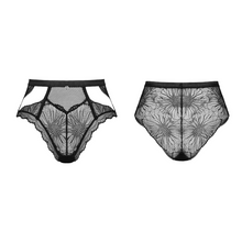 Charger l'image dans la galerie, Large choix de culotte et bas pour femme en dentelle à motif, disponible au meilleur prix sur notre boutique de lingerie en ligne.