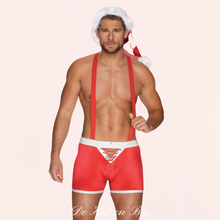 Charger l'image dans la galerie, Notre déguisement Mr Claus est composé d'un laçage rouge sur l'avant du caleçon Obsessive.