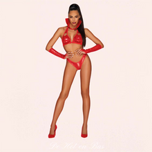 Charger l'image dans la galerie, L'ensemble est parfait pour séduire votre partenaire avec une paire de taon rouge sexy.