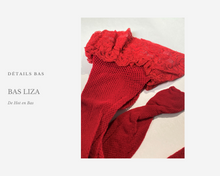 Charger l'image dans la galerie, Sexy et chic, ces bas rouge en résille Liza de la marque Fiore sera idéal pour vos plus belles lingerie.