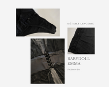 Charger l'image dans la galerie, Photos détaillés de notre babydoll noire de la collection Emma.