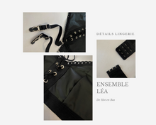 Charger l'image dans la galerie, Détails chic et sexy pour cet ensemble de lingerie avec porte-jarretelles pour femme de la collection Léa.