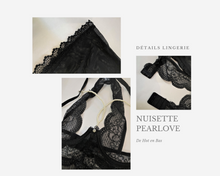 Charger l'image dans la galerie, De Hot en Bas vous présente la nuisette ouverte en dentelle noire sexy pour femme de la collection Pearlove.