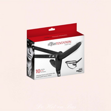 Charger l'image dans la galerie, Double gode ceinture pour femme de couleur noir en simili cuir à petit prix.