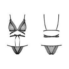 Charger l'image dans la galerie, Ensemble ruban satin 2 pcs transparent noir - Bowessa