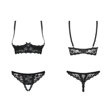 Charger l'image dans la galerie, Ensemble ouvert 2 pcs dentelle noire - Laetitia
