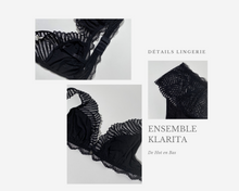 Charger l'image dans la galerie, Culotte taille haute en dentelle noire chic qui recouvre totalement votre ventre pour affiner votre belle silhouette.