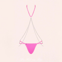 Charger l'image dans la galerie, Vente ensemble de lingerie bijoux rose fushia pour femme de la collection Chainty.