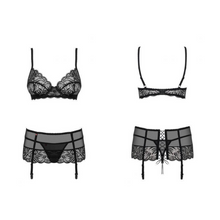 Charger l'image dans la galerie, Vente ensemble de lingerie trois pièces vendu dans une jolie boite blanche de la marque Obsessive livré chez vous discrètement.