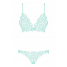 Charger l'image dans la galerie, L'ensemble vert d'eau de la collection Mélisande est en dentelle de haute qualité