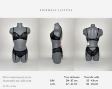 Charger l'image dans la galerie, Notre ensemble de la collection Laetitia est disponible en taille S/M et L/XL pour femme, n'hésitez pas à consulter notre guide des tailles pour vos mesures de cet ensemble !