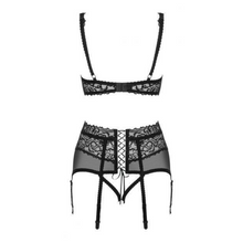 Charger l'image dans la galerie, Douce dentelle confortable pour ce soutien-gorge en dentelle noir de la marque Obsessive
