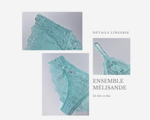Charger l'image dans la galerie, Ensemble vert eau de la collection Mélisande, des petits détails sur la dentelle va vous faire craquer !