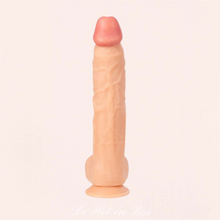 Charger l'image dans la galerie, Un grand gode ventouse très réaliste avec gland et veine de couleur beige aux grandes dimensions 32 cm de longueur et 6 cm de diamètre.
