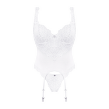 Charger l'image dans la galerie, Achat guêpière pour femme sexy en dentelle blanche pour femme disponible sur notre site en ligne De Hot en Bas.