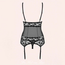 Charger l'image dans la galerie, Guêpière en dentelle noire de la collection Laetitia, à petit prix..