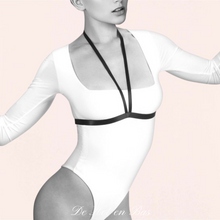 Charger l'image dans la galerie, Ce harnais pour le buste noir Jessica est parfaitement extensible et possède de multiples réglages Polyester.